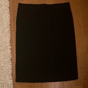 Black stretch pencil skirt